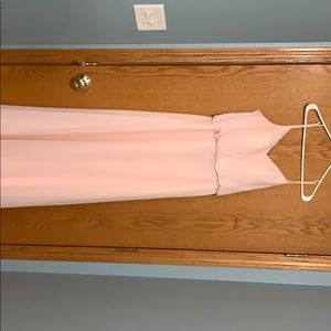 Blush bridesmaid gown